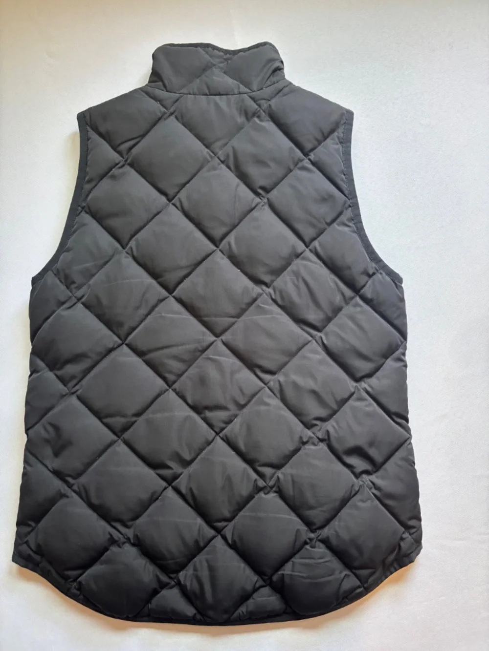 Classic Quilted Puffer Vest Black Full Zip Pockets XS J.Crew